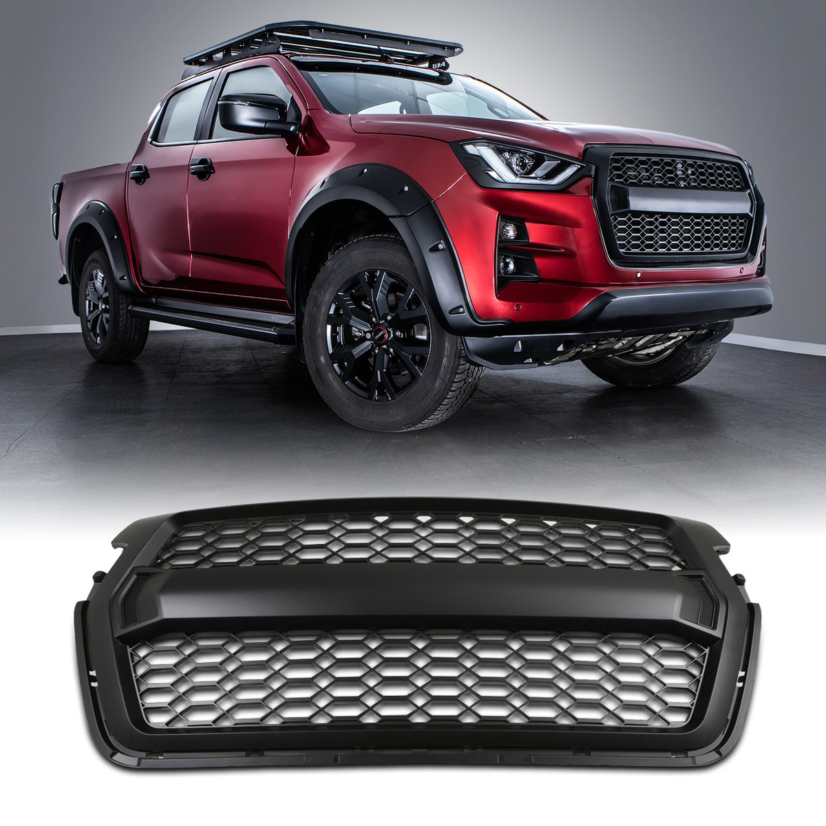 Black Grille With Logo for Isuzu D-Max RG 2021+