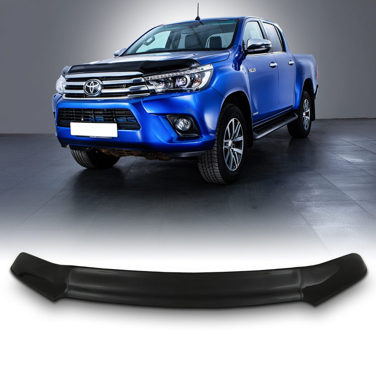 Black Bonnet Guard Cover for Toyota Hilux Revo 15-20