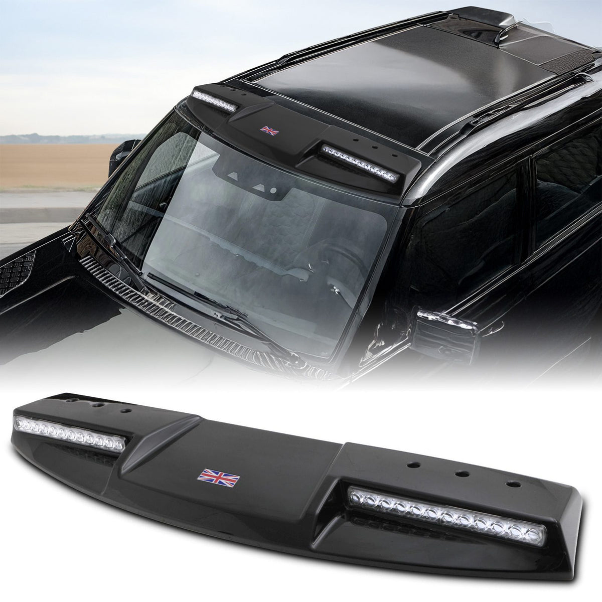 Gloss Black Roof Light for Land Rover Defender L663 2020+