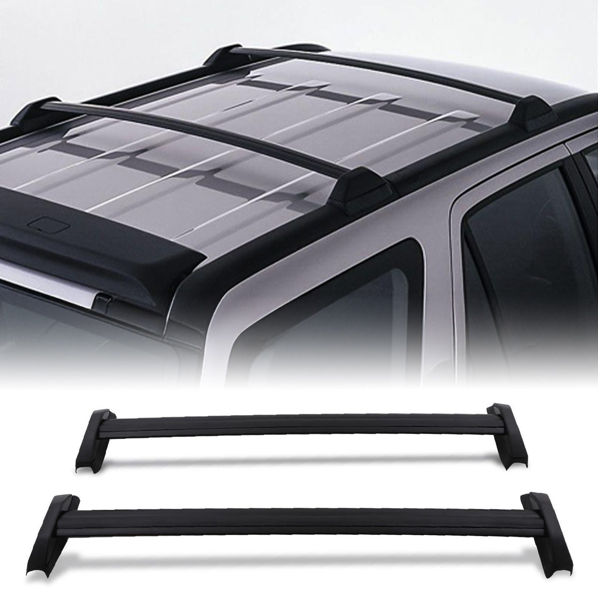 Black Roof Cross Bars for Honda CR-V MK2 02-06
