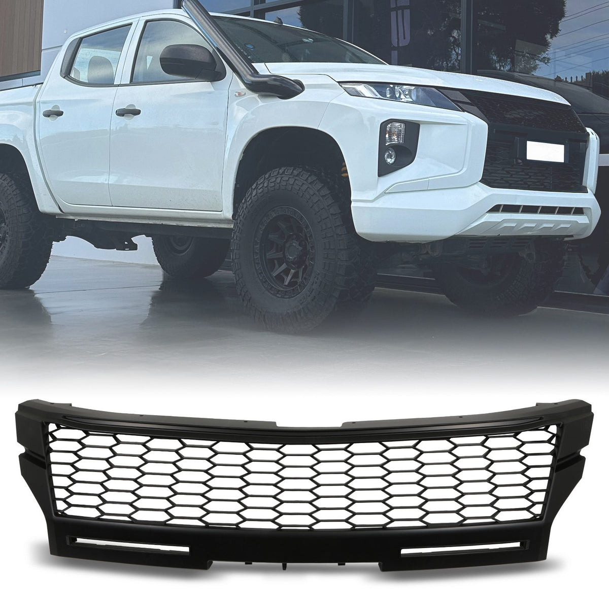 Badgeless Black Grille for Mitsubishi L200 Triton 19-23