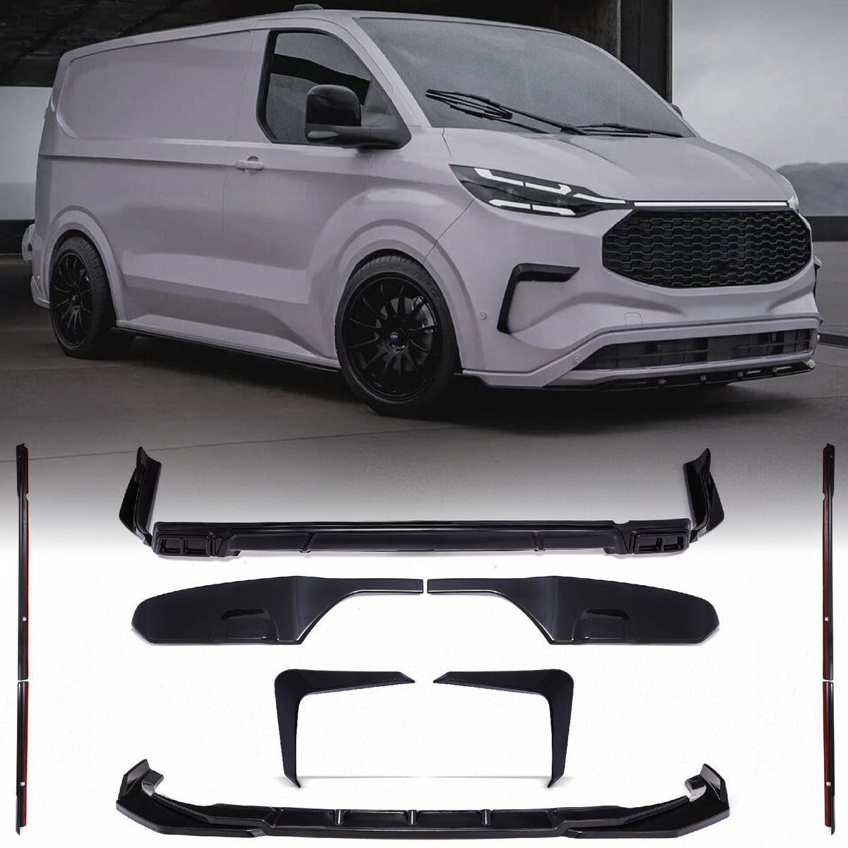 Front & Rear Aero Body Kit for Ford Transit Custom SWB Barn Door MK2 2023+