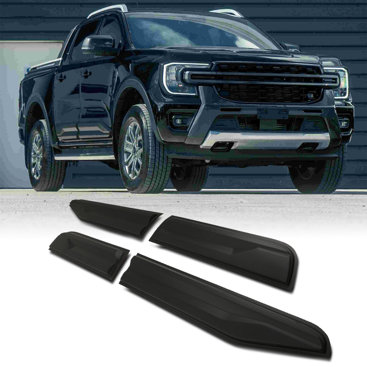 Matte Black Body Cladding Side Guards for Ford Ranger T9 2023+