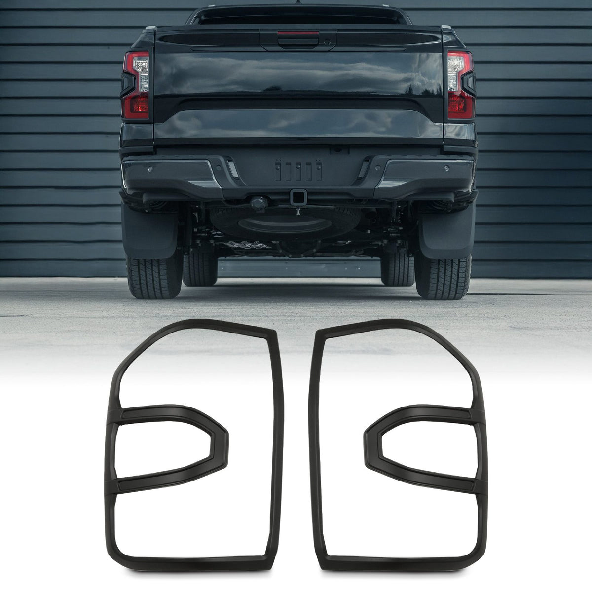 Matte Black Tail Light Surrounds for Ford Ranger T9 2023+
