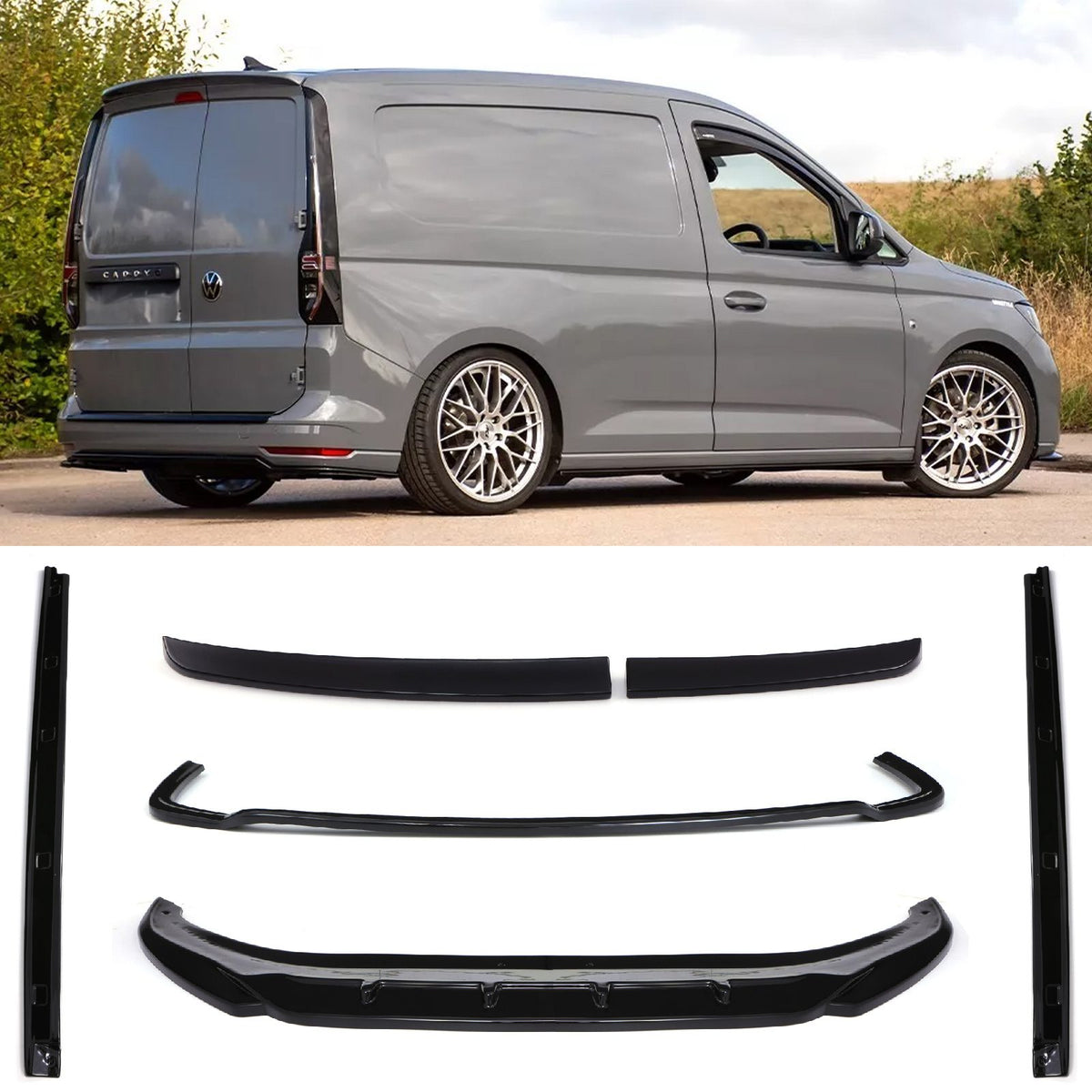 Front & Rear Aero Body Kit for VW Caddy MK5 SWB Barn Door 2020+