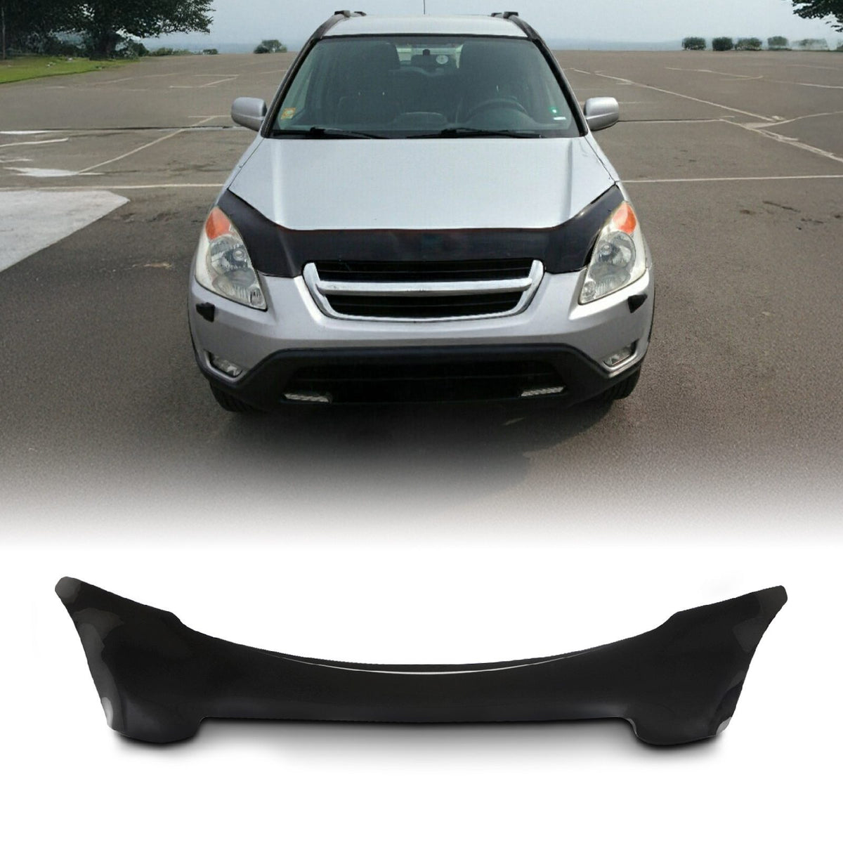 Black Bonnet Guard Protector for Honda CR-V MK2 01-06