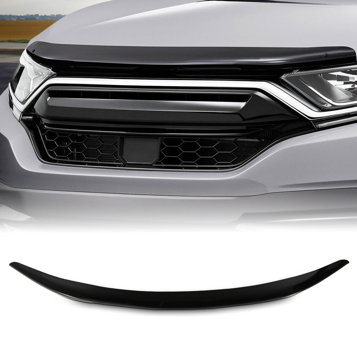 Black Bonnet Guard Protector for Honda CR-V MK5 17-22