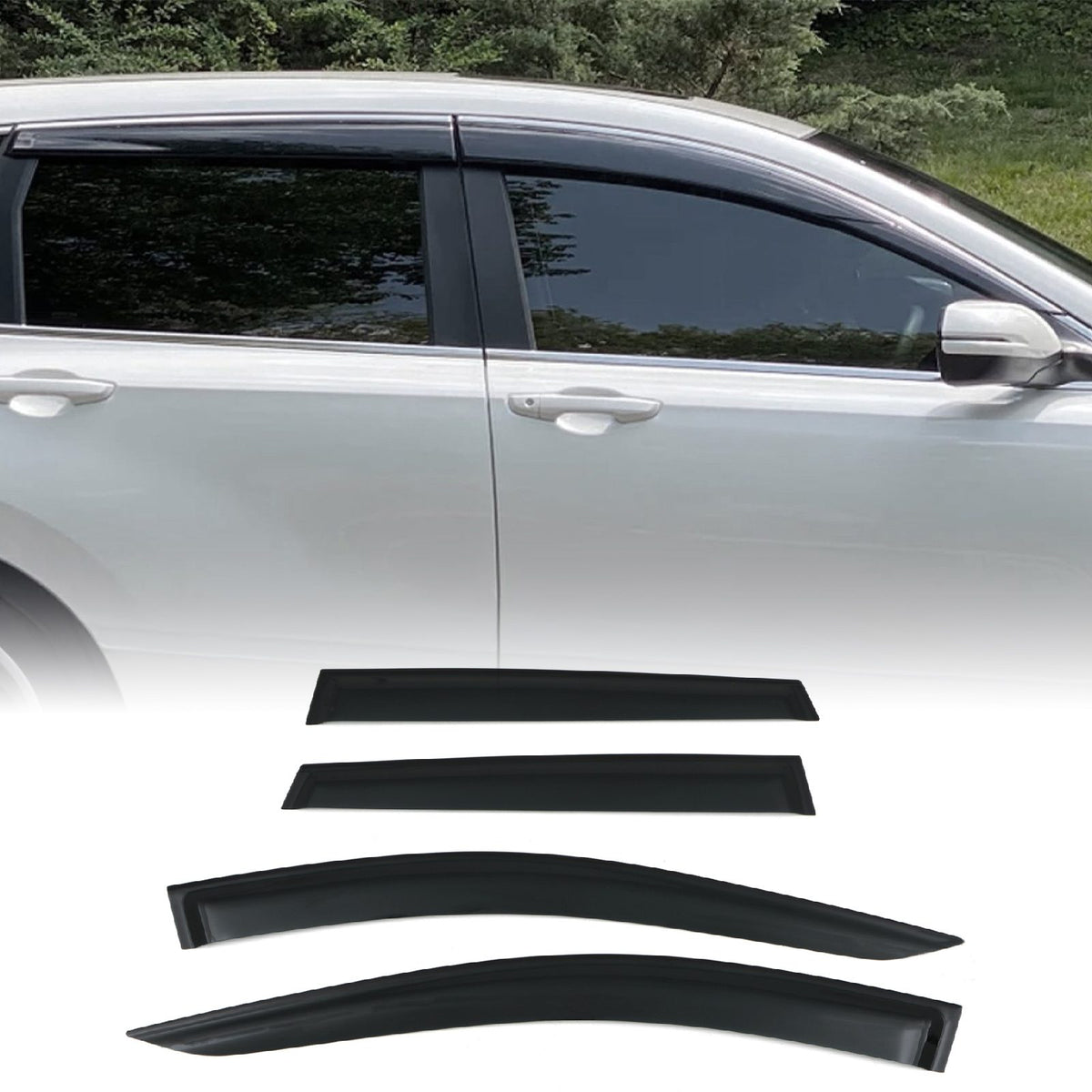 Black Wind Deflectors for Honda CR-V MK5 17-22