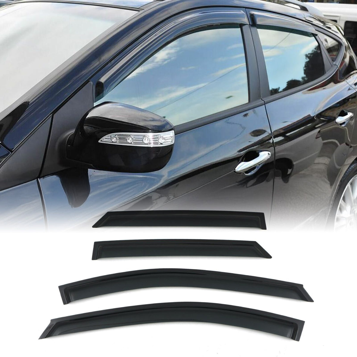 Black Wind Deflectors for Hyundai IX35 LM 10-15
