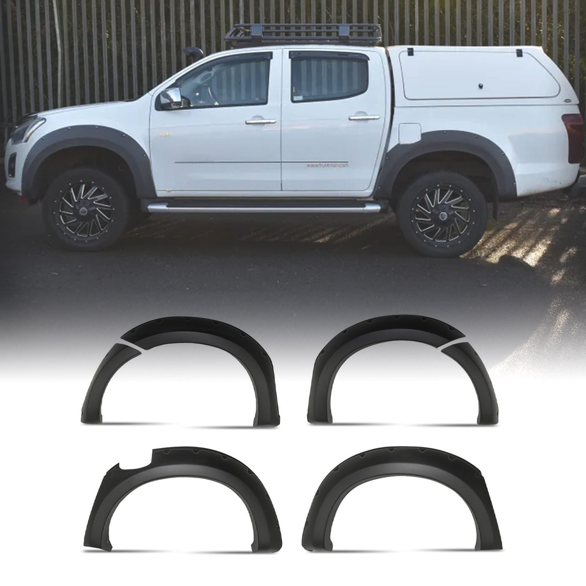 Matte Black Fender Flare Kit for Isuzu D Max 2016-2019