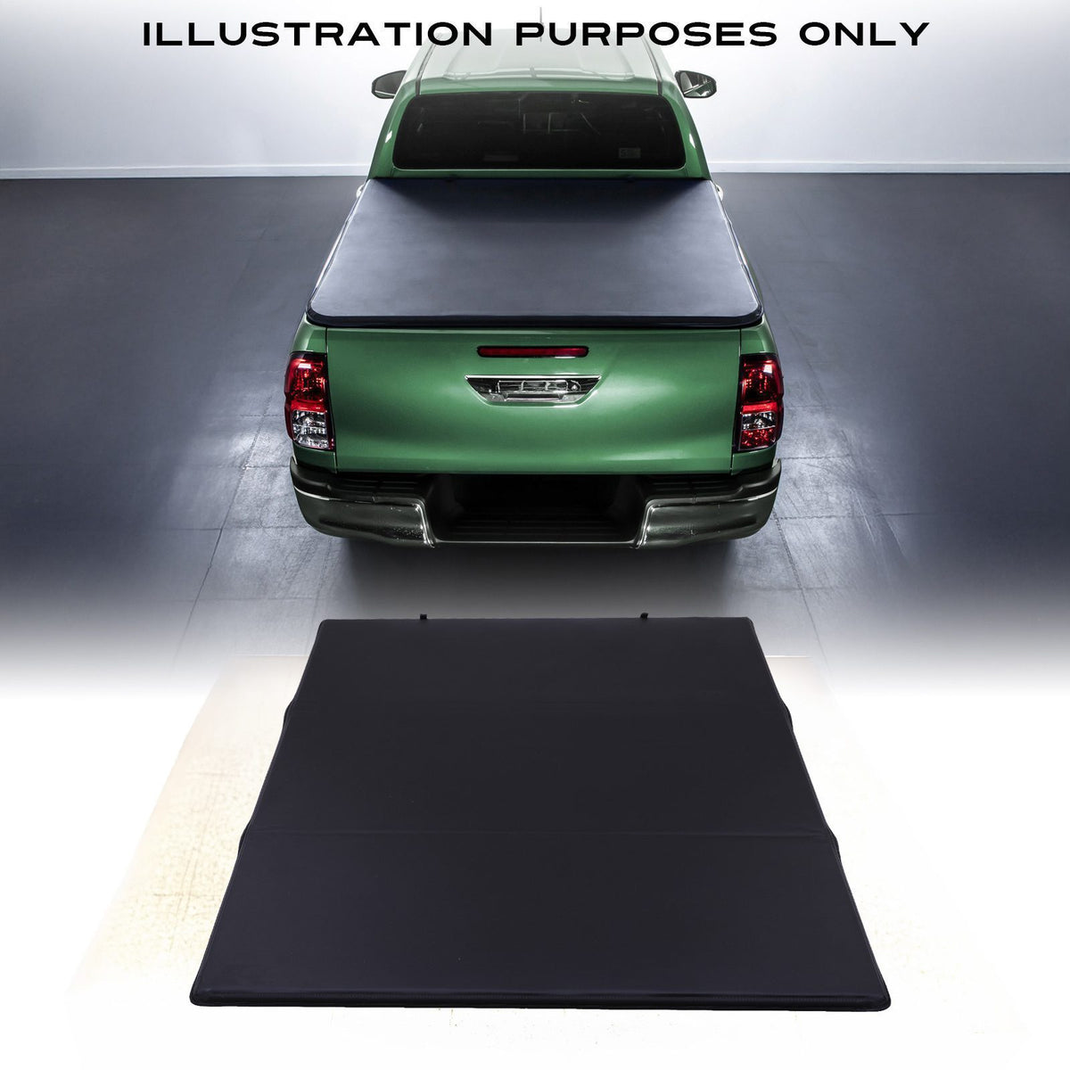 Black Tri-Fold Hard Tonneau Cover for Nissan Navara D40 05-14