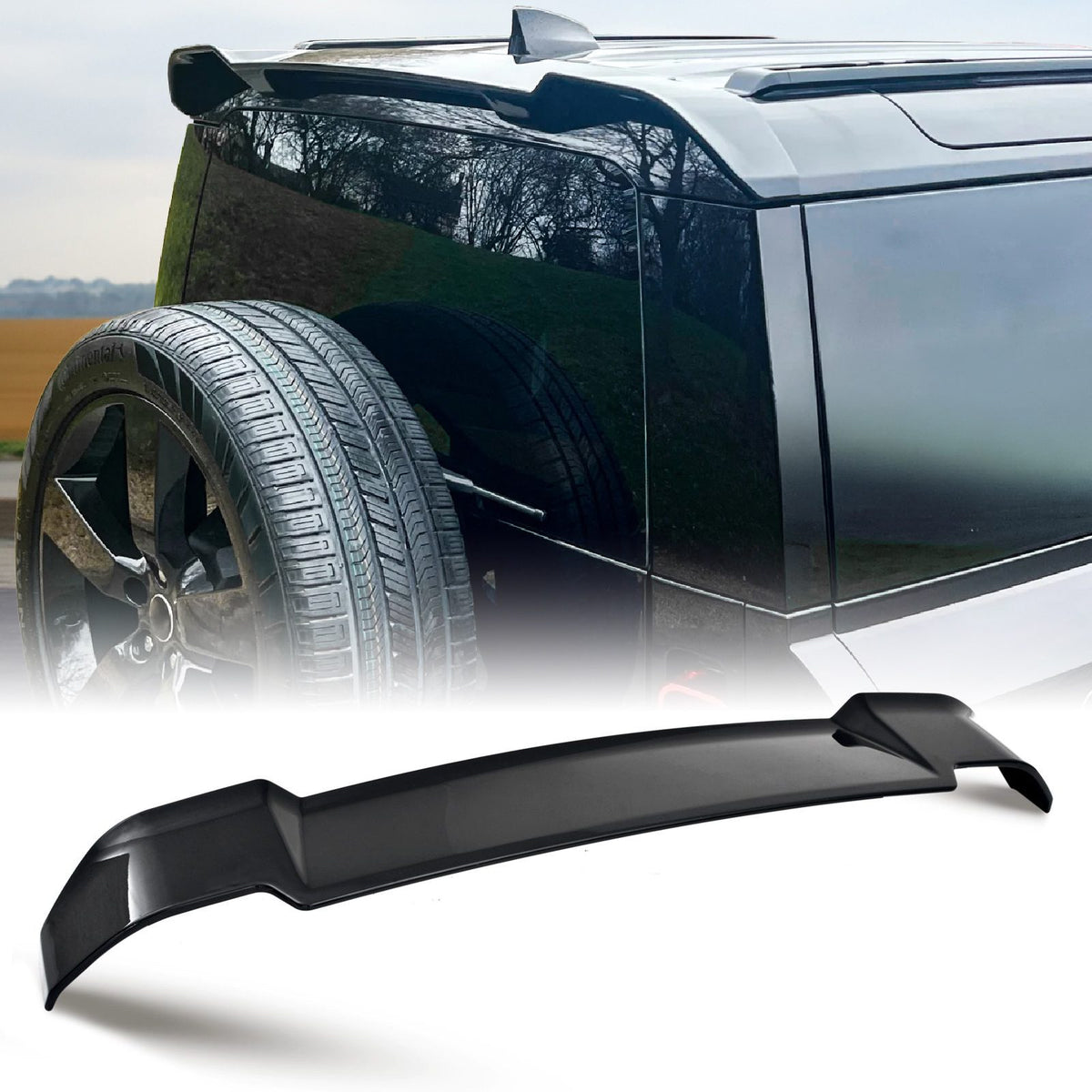 Gloss Black Rear Spoiler for Land Rover Defender L663 2020+