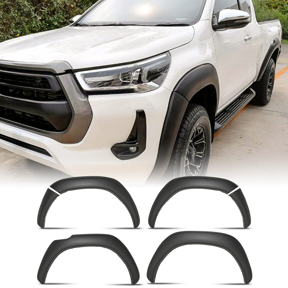 Matte Black Wheel Arch Set for Toyota Hilux 2021+