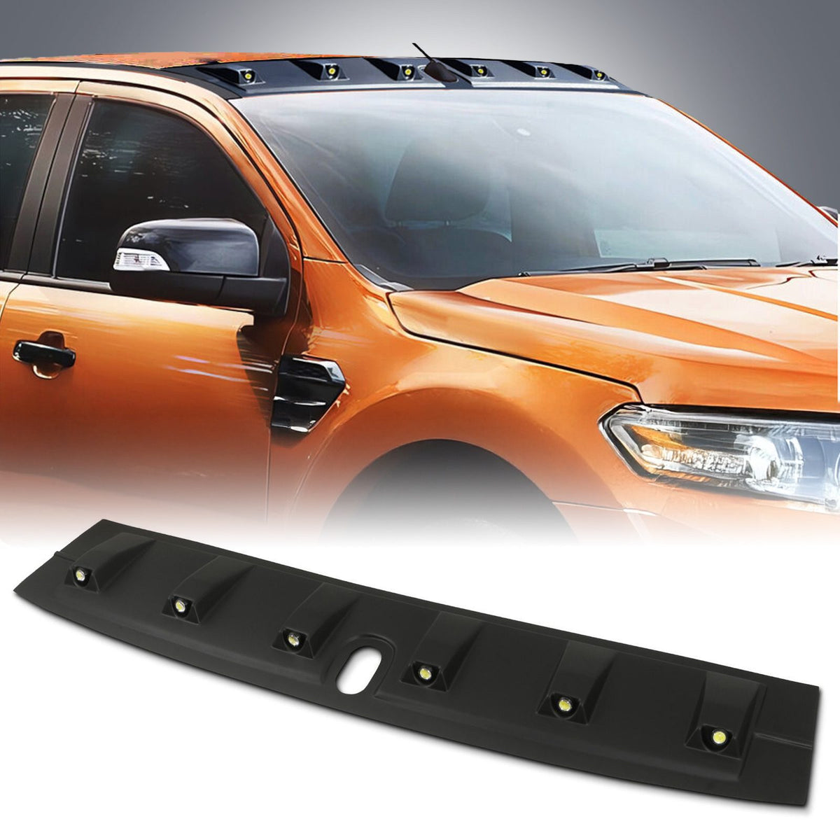LED Roof Light With Aerial Cut Out for Ford Ranger T8 19-22