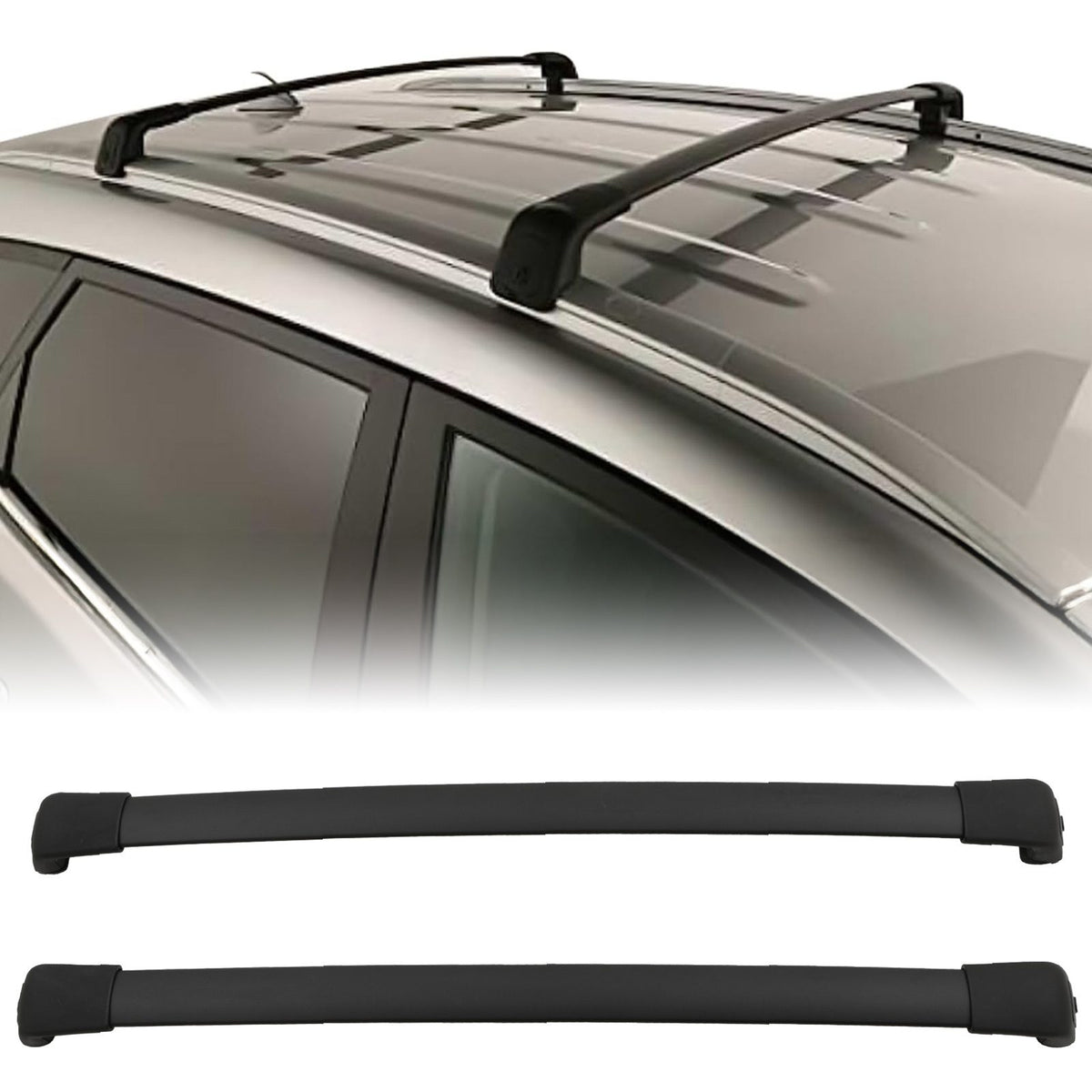 Cross Bars Roof Rail Black for Hyundai Tucson TL 16-20