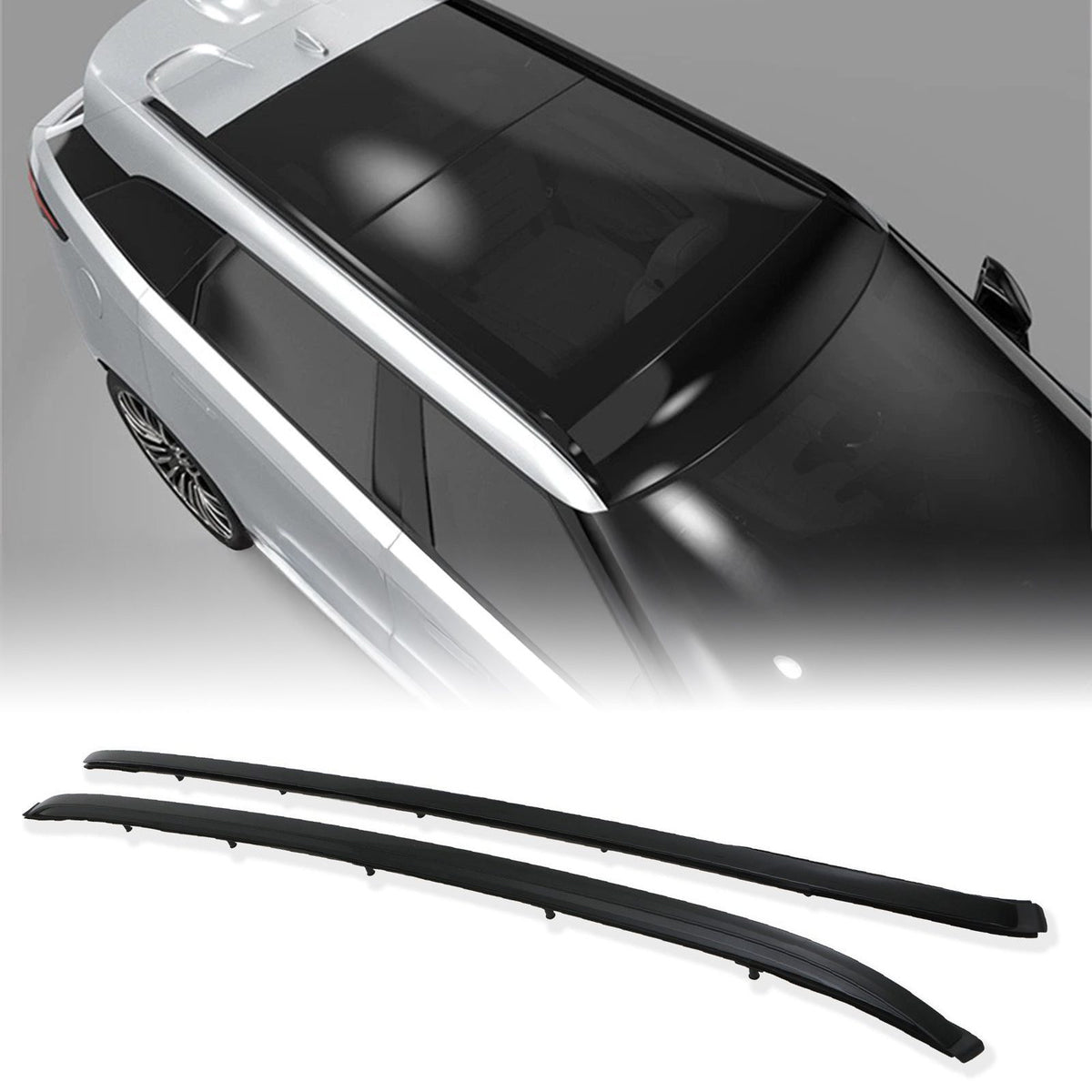 Full Length Black Roof Rails for Range Rover Velar L560 2017+