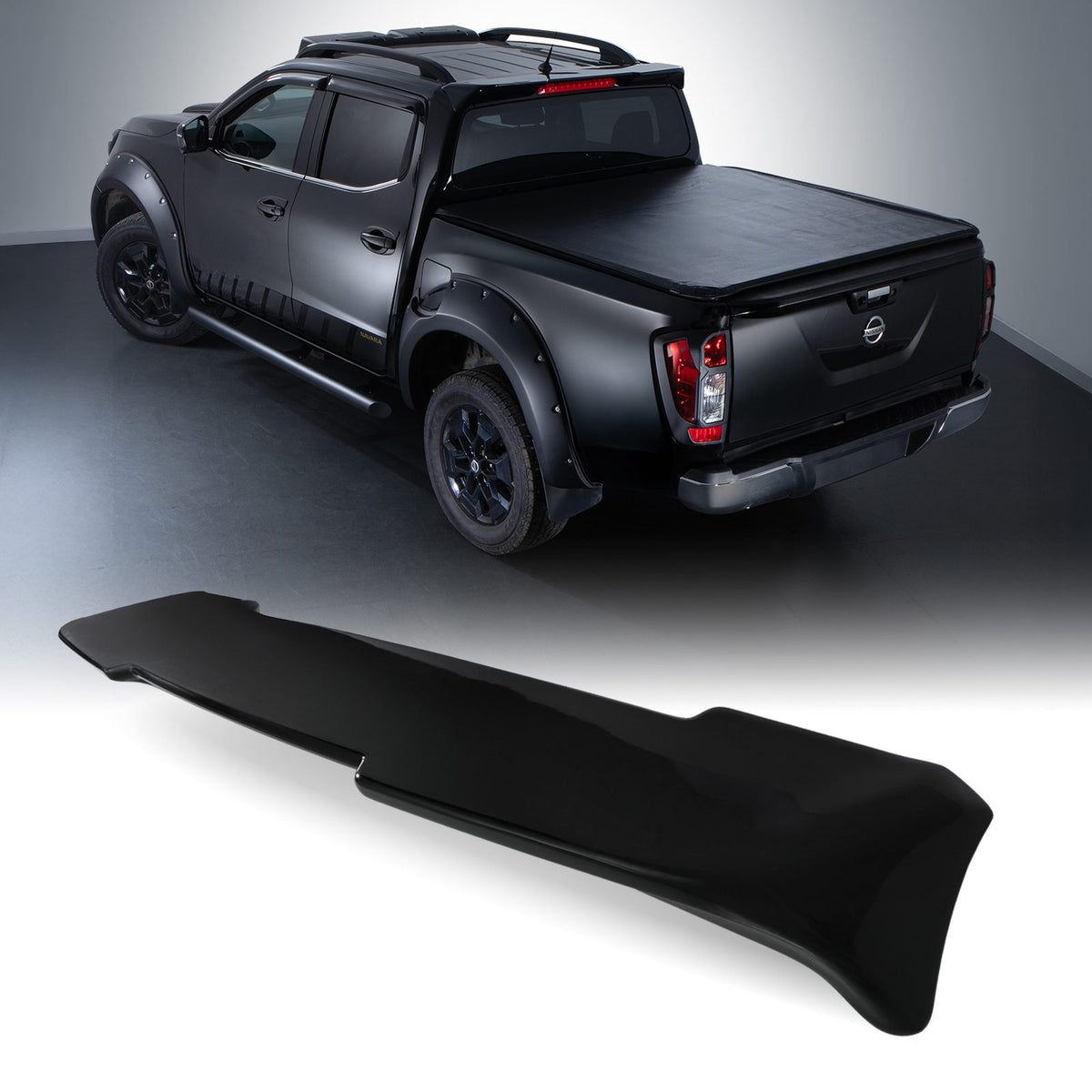 Gloss Black Roof Spoiler for Nissan Navara D23 NP300 15-21