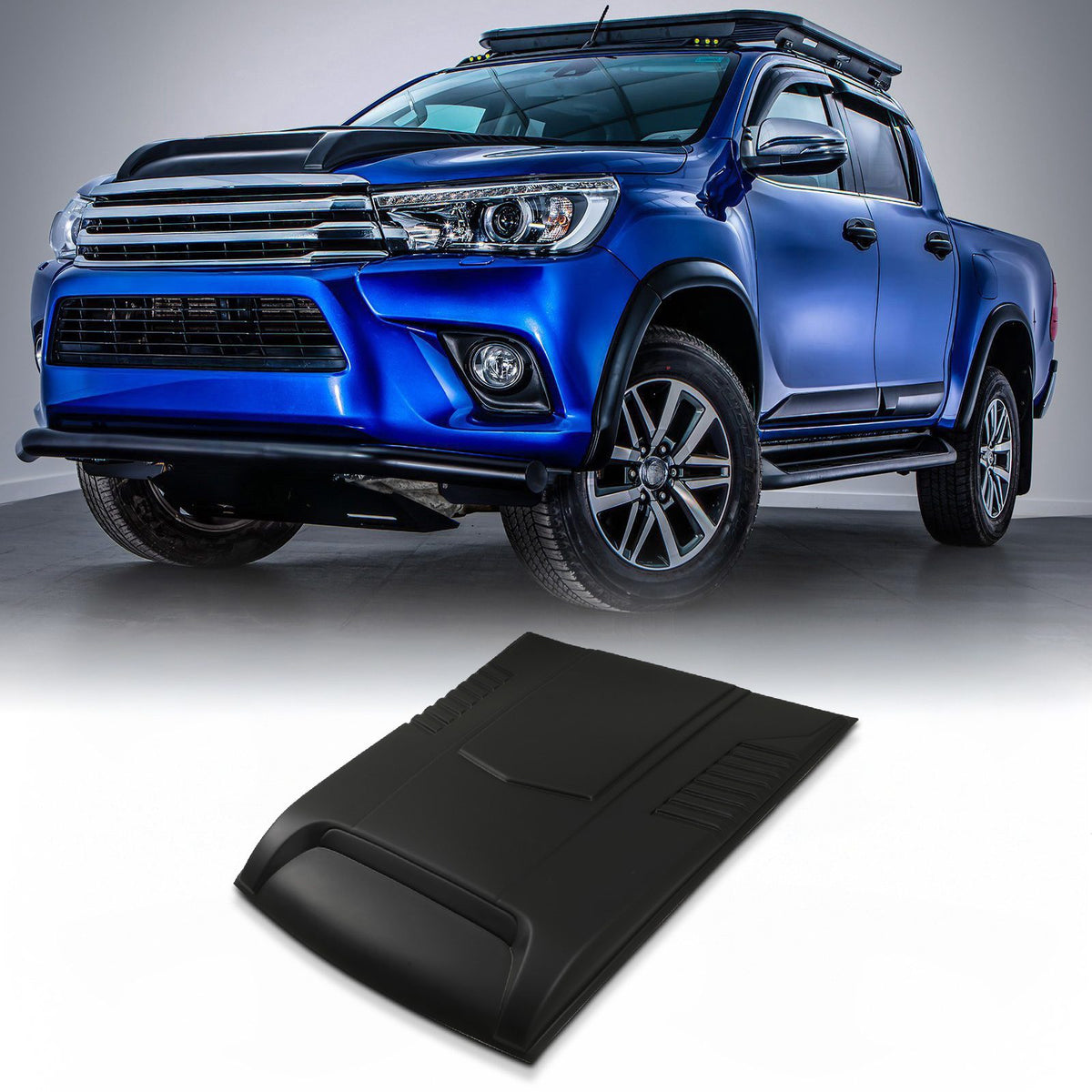 Black Bonnet Scoop for Toyota Hilux MK7 Revo 15-20