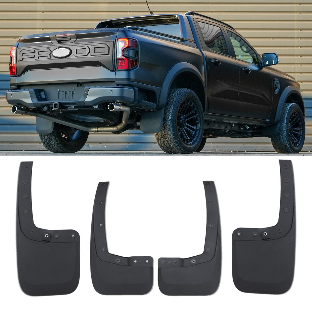Black Mud Guard Flaps for Ford Ranger T9 2023+