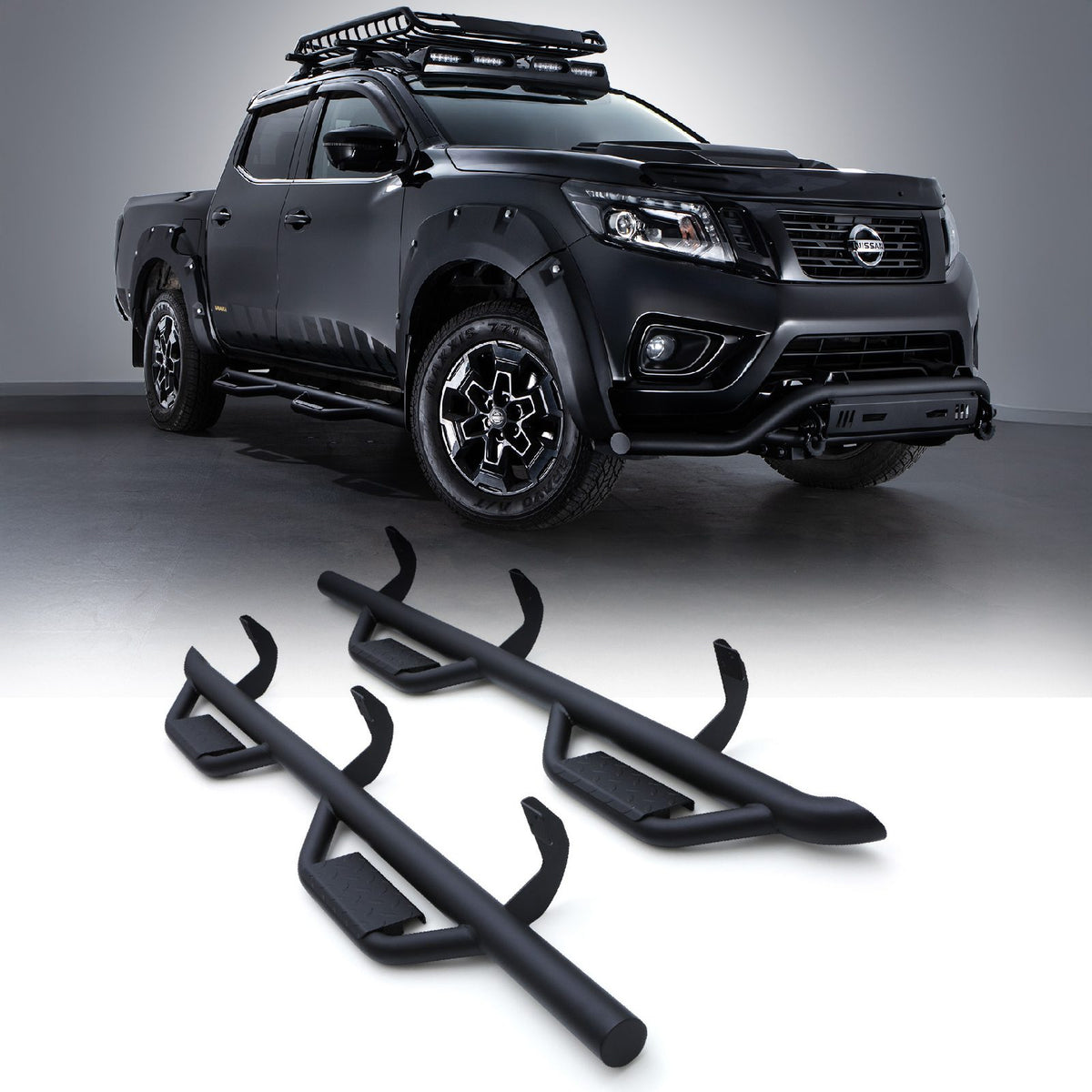 Bronco Style Side Steps for Nissan Navara D23 NP300 14-21