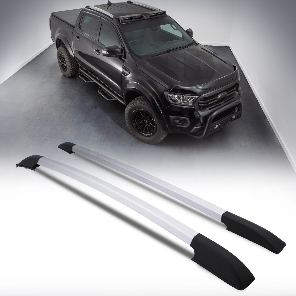 Silver Roof Rails for Ford Ranger T6 11-15