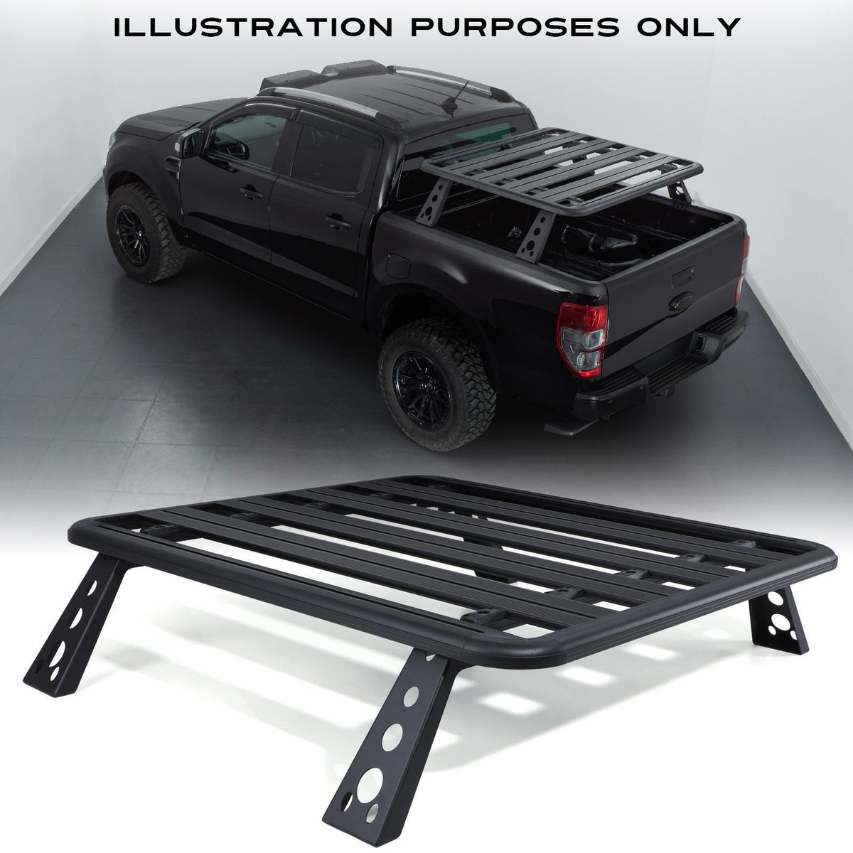 Black Load Bed Storage Platform for Mitsubishi L200 Triton Series 5 & 6 15-23