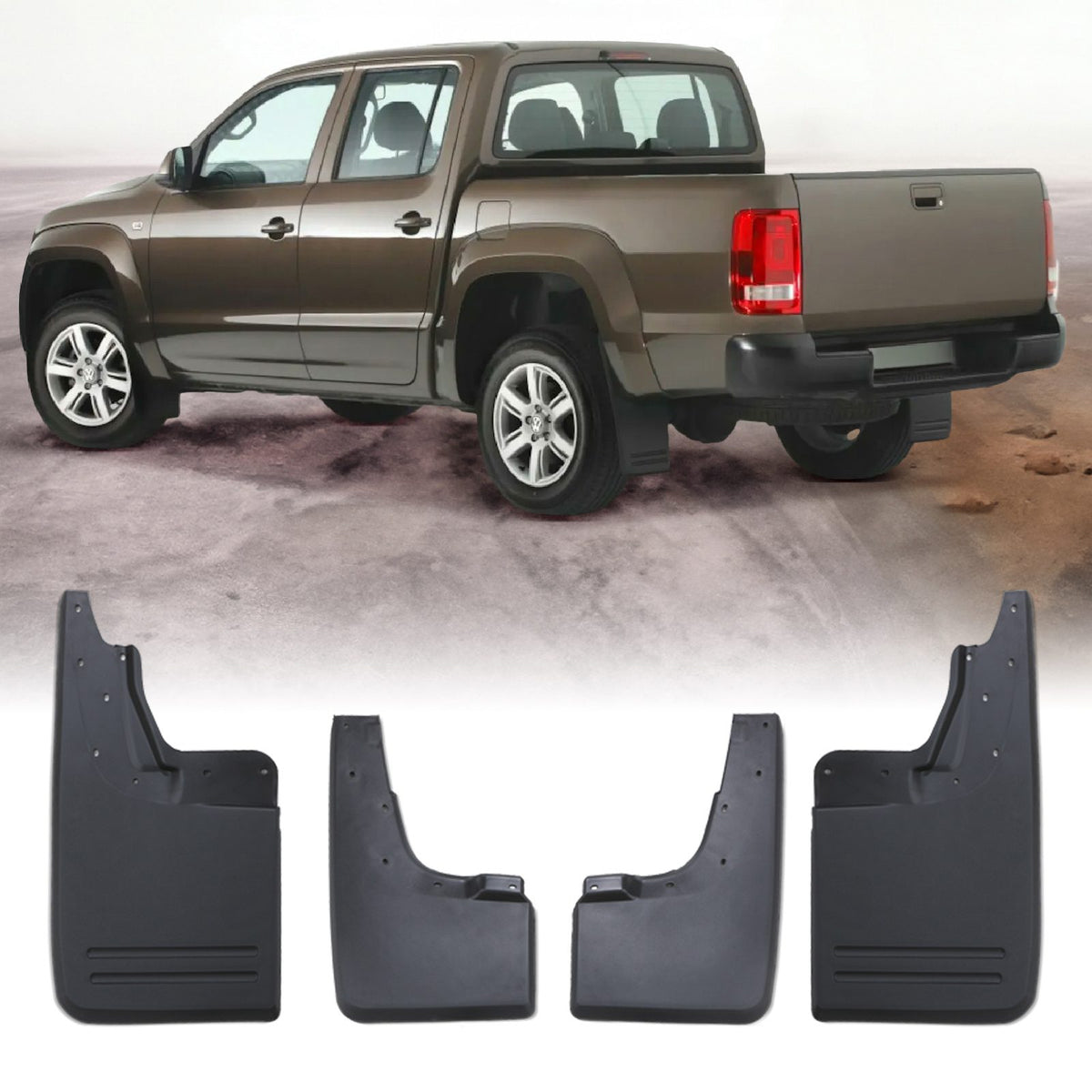 Black Mud Guards for VW Amarok 10-20