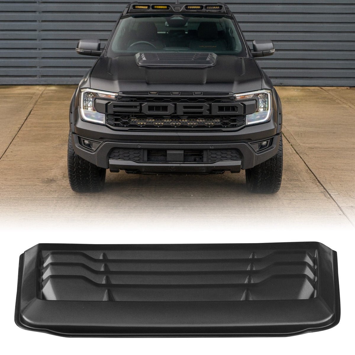 Matte Black Middle Bonnet Scoop for Ford Ranger T9 2023+