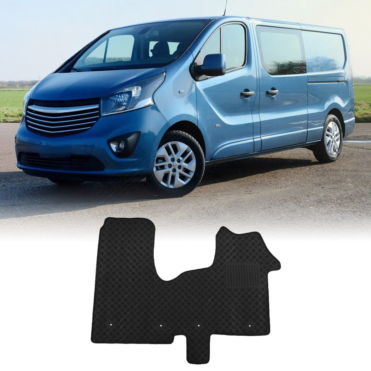 Black Floor Mats for Vauxhall Vivaro B 2014-2018