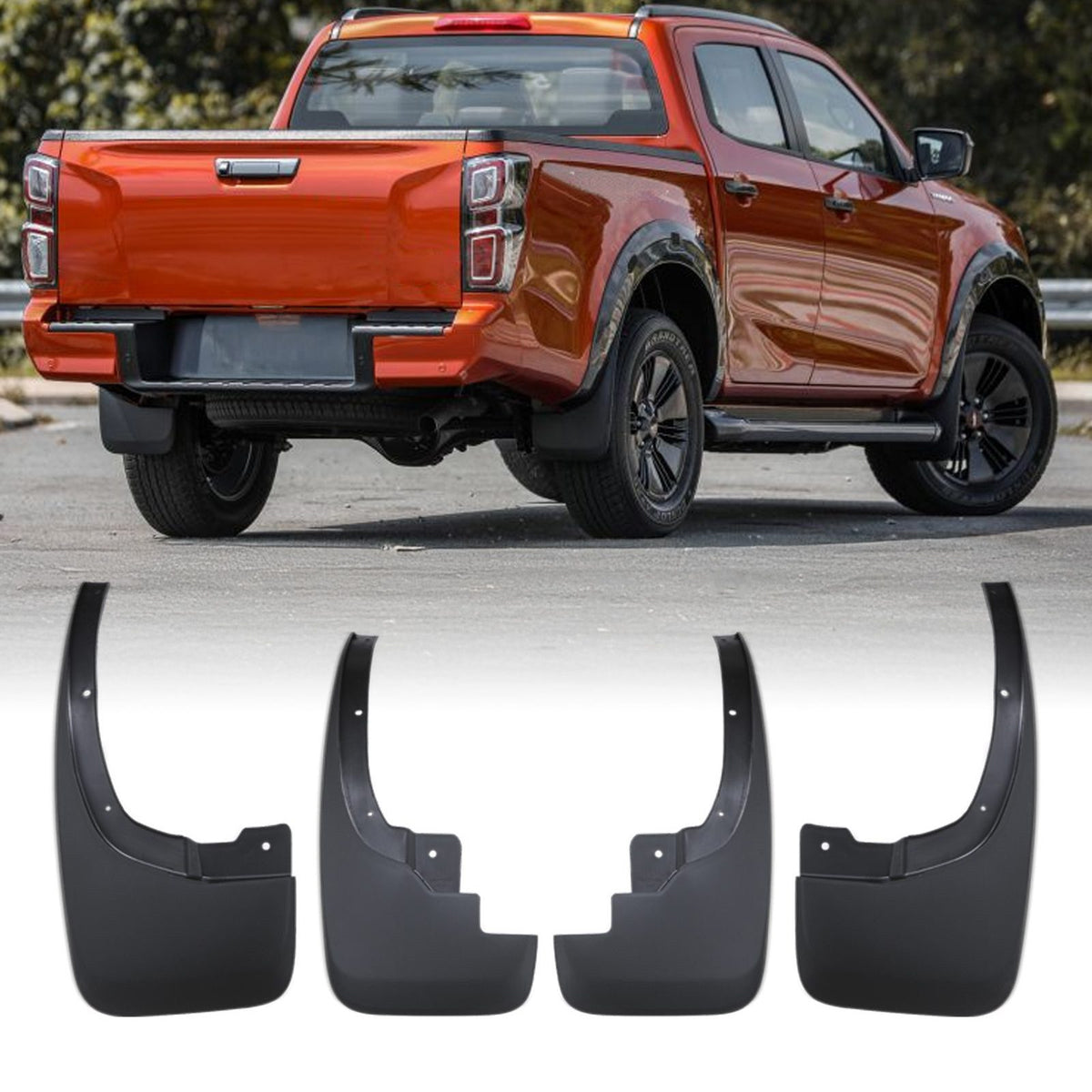 Black Mud Guards for Isuzu D-Max RG 2021+
