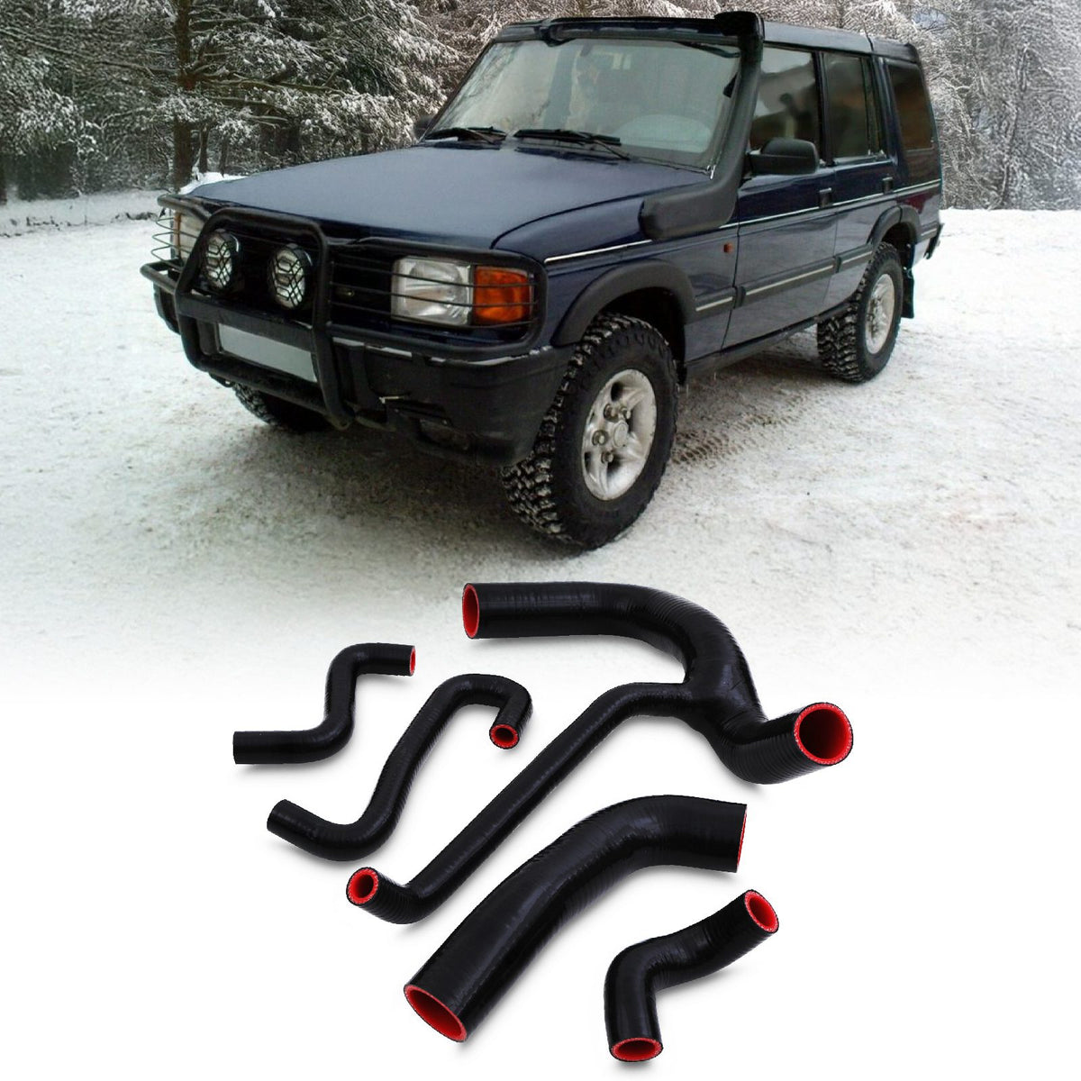 Silicone Radiator Hose Kit for Land Rover Discovery 1 200TDI 2.5TD 89-98