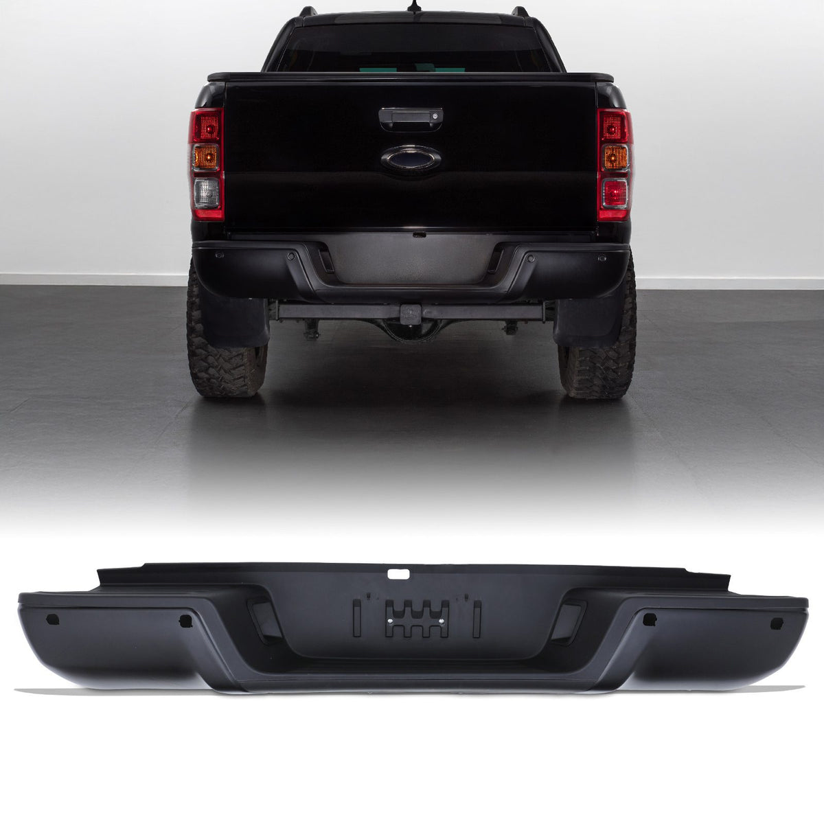 Black Rear Bumper for Ford Ranger T6 T7 T8 12-22