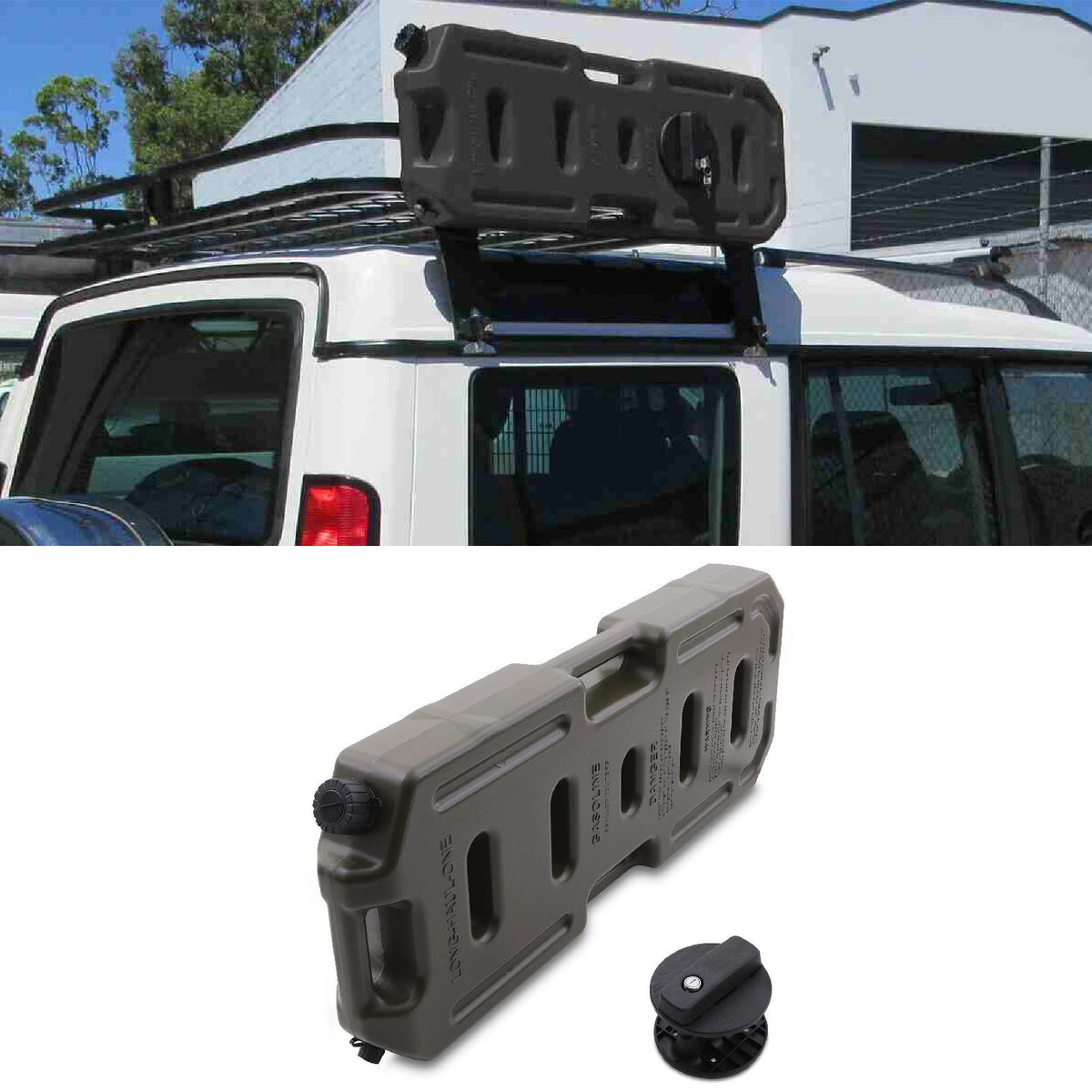 Universal 20L Litre Jerry Fuel Can With Lock Mount