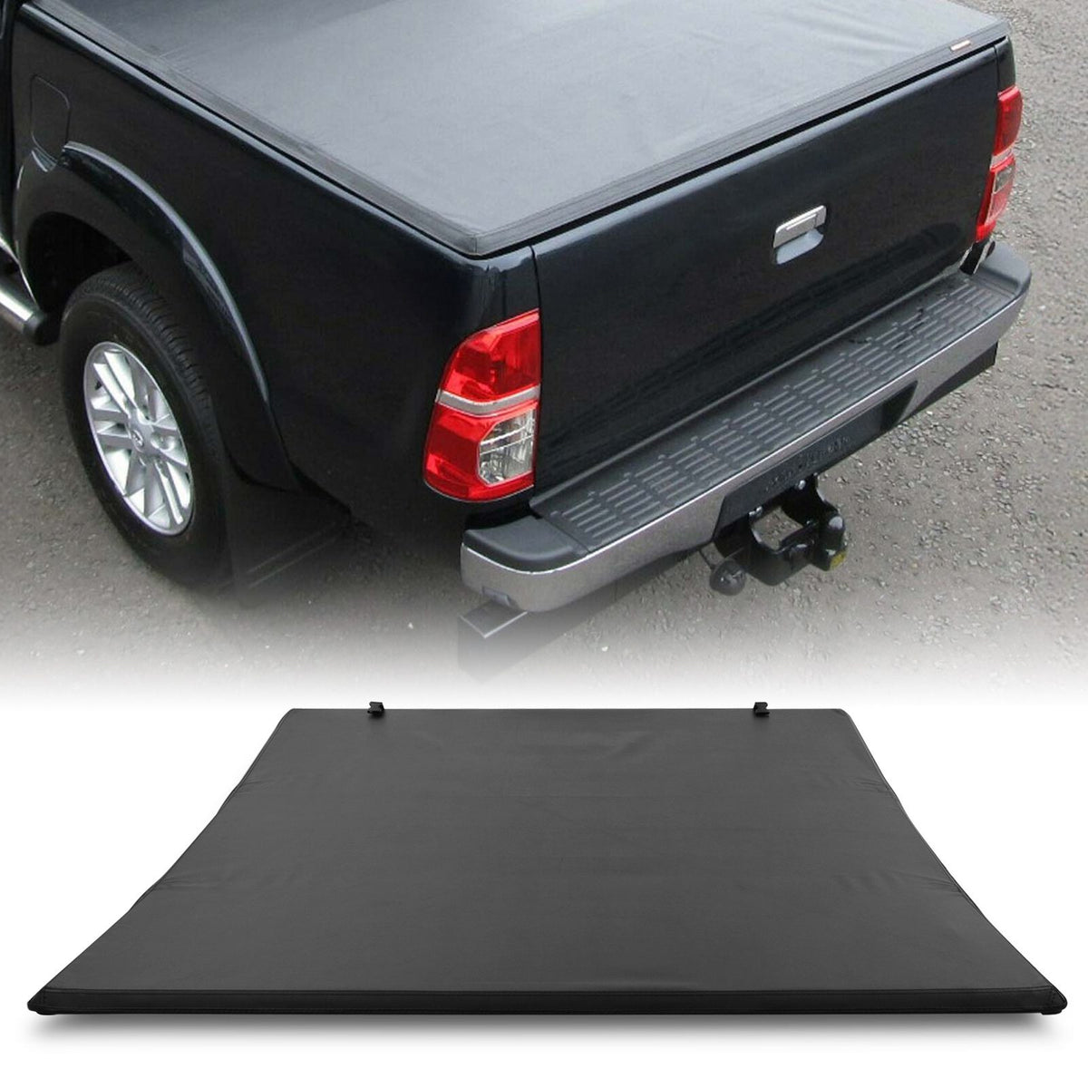 Black 3 Tri Fold Tonneau Cover for Isuzu D Max 12-16