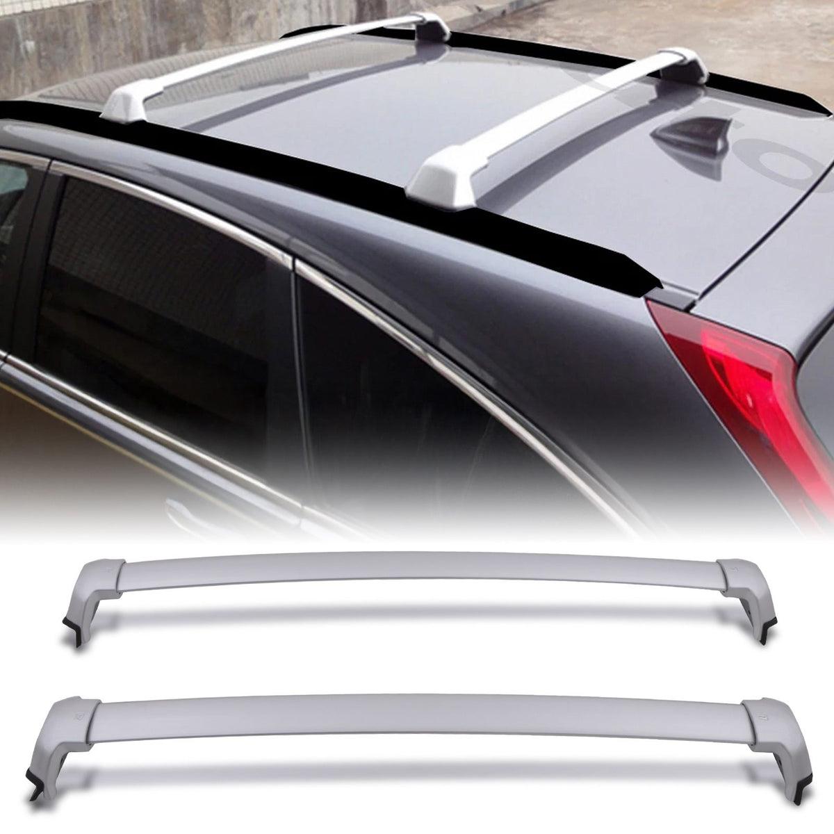 Silver Roof Cross Bars for Honda CR-V MK5 17-21