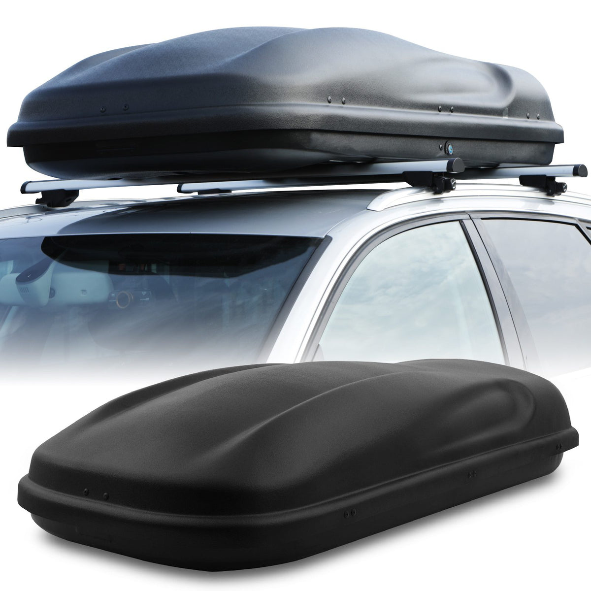 420L Universal Gloss Black Roof Box