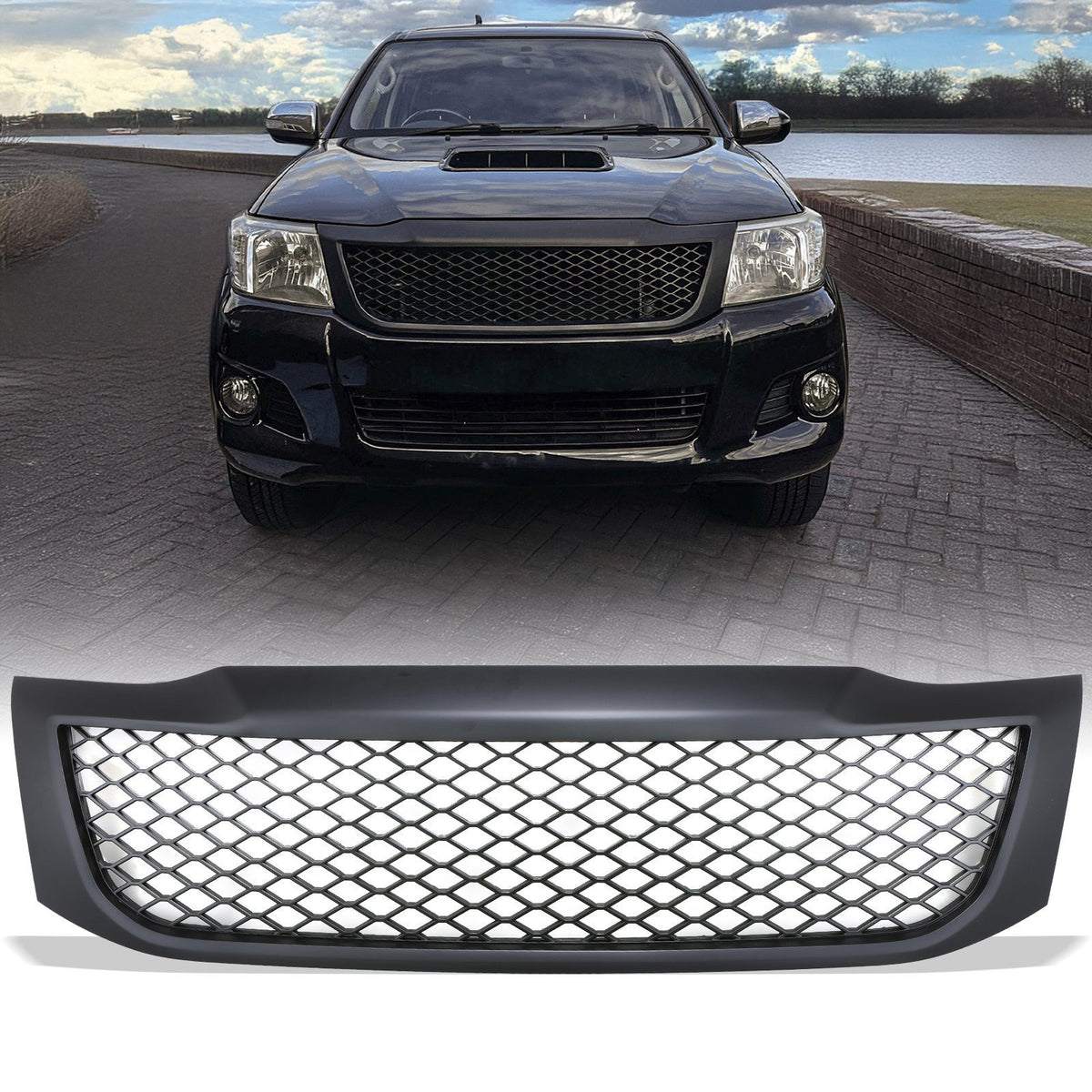Black TRD Style Grille for Toyota Hilux Vigo MK7 12-14