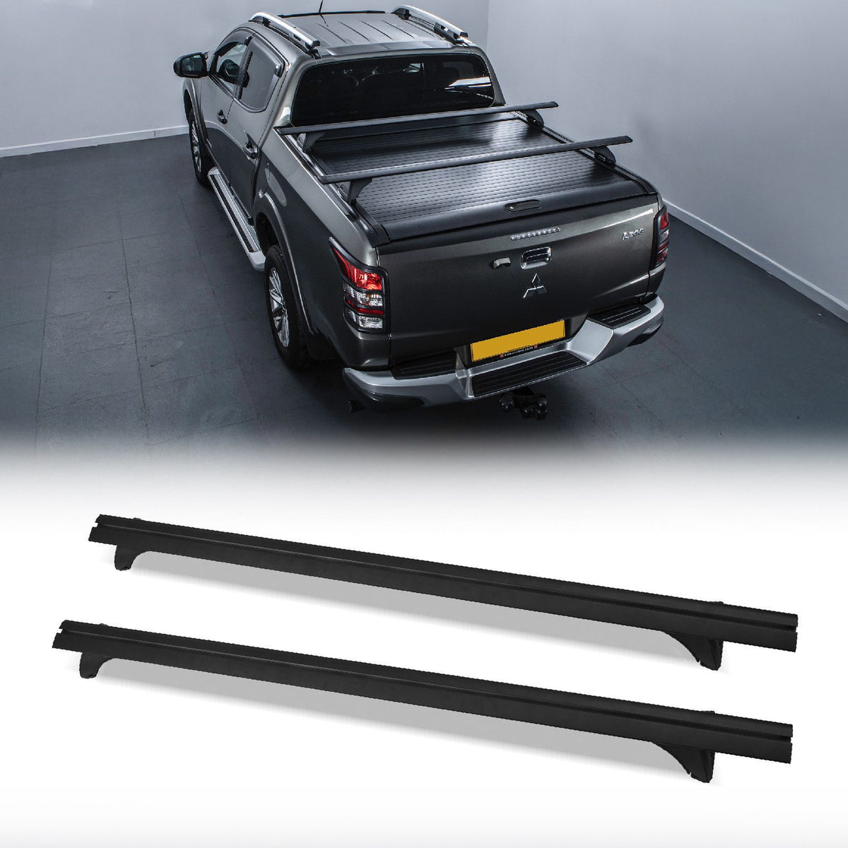 Black Truck Bed Rail Cross Bars for Mitsubishi L200 2005+
