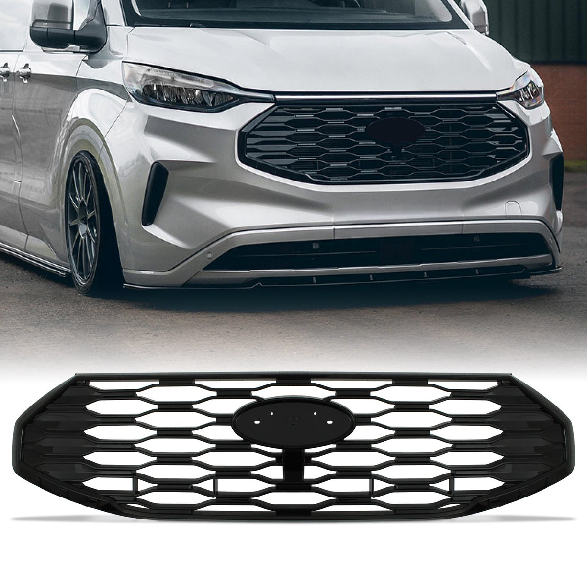 Gloss Black Grille for Ford Transit Custom MK2 V710 2023+