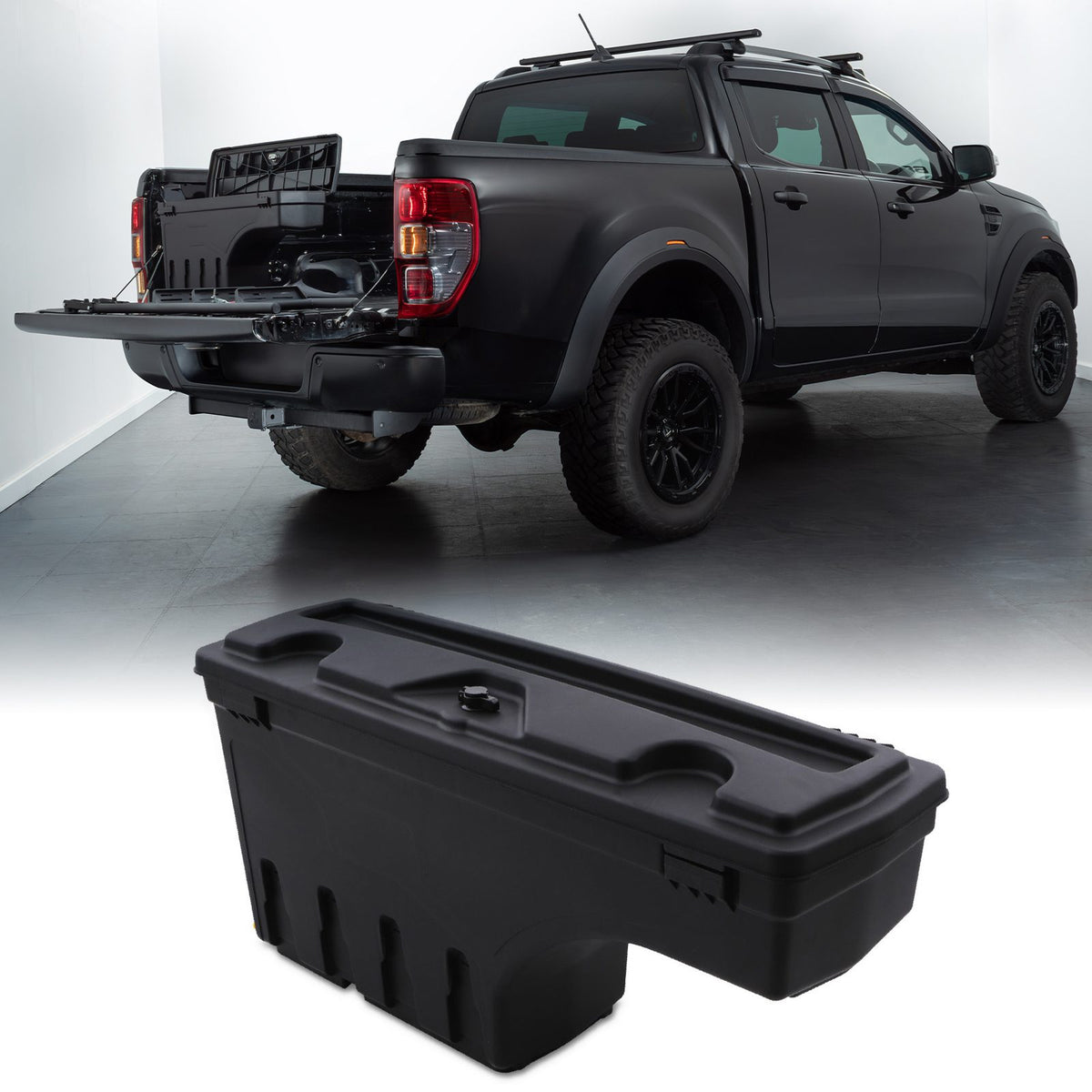 Flat Bed Lockable Storage Swing Box for Ford Ranger T6 T7 T8 12-22