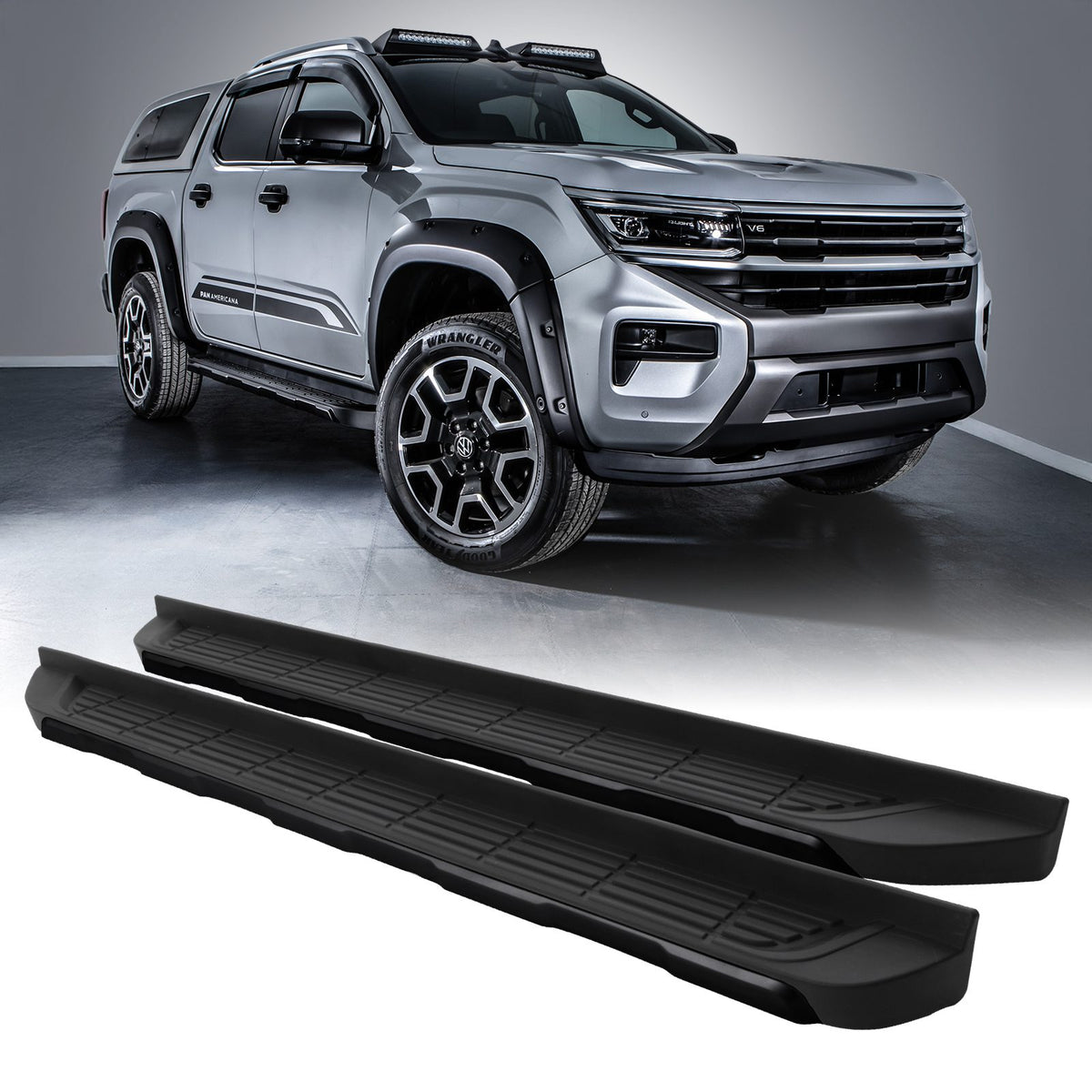 Black Side Steps for VW Amarok MK2 2023+