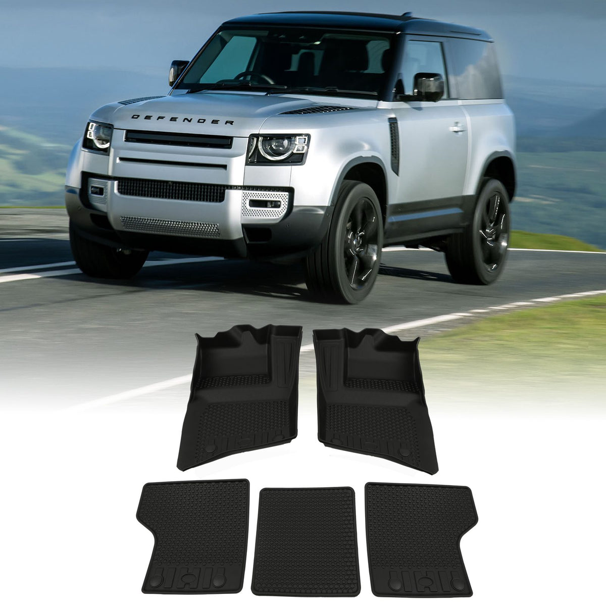 Heavy Duty Floor Mat Set for Land Rover Defender 90 L663 2020+