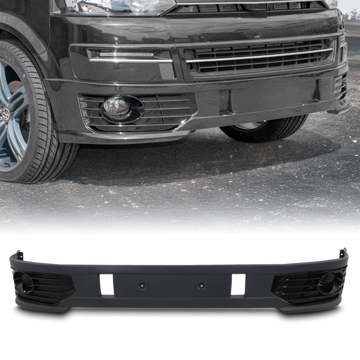 Sportline Front Bumper Extension Lip Valance for VW Transporter T5.1 09-15