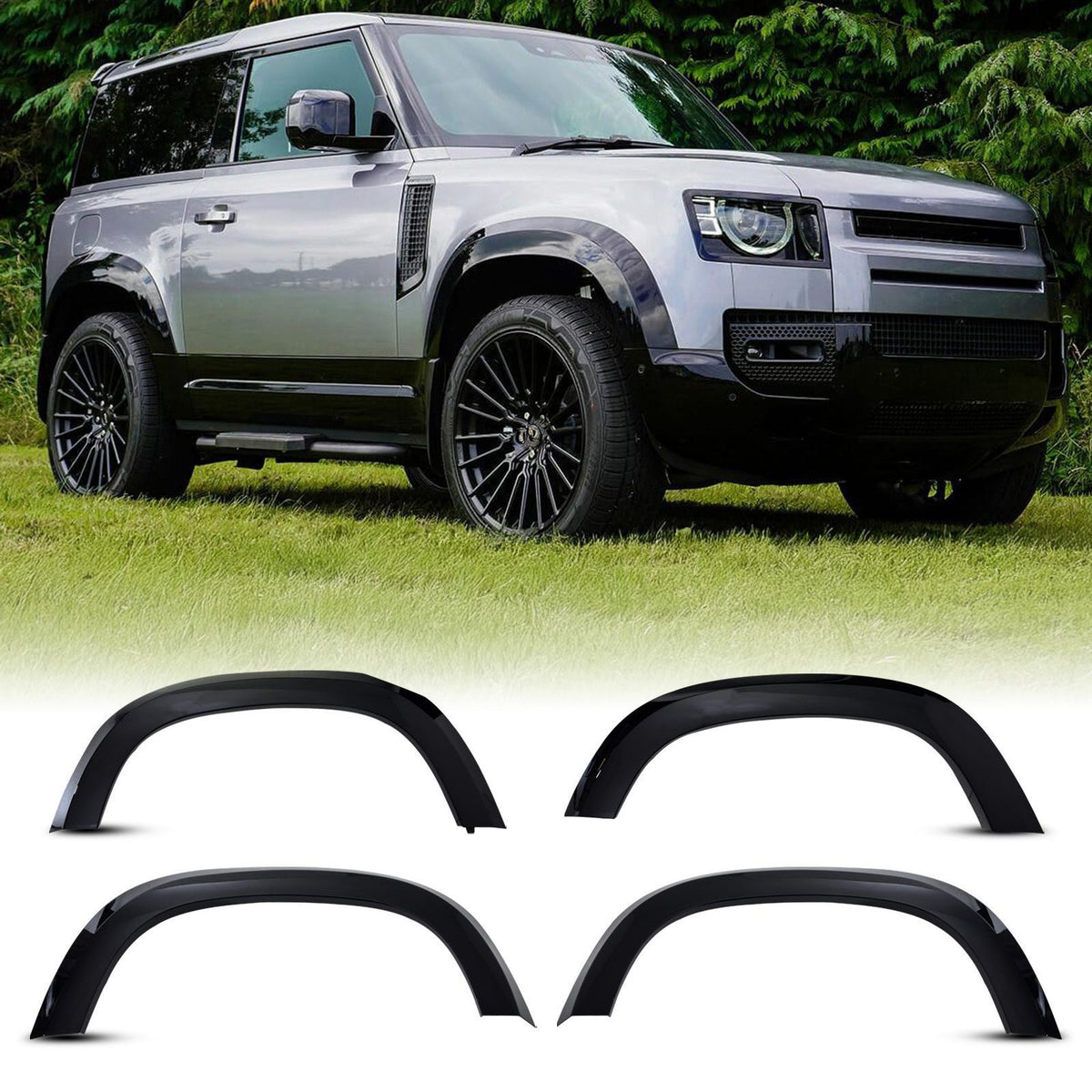 Gloss Black Fender Flares for Land Rover Defender 90 L663 20+