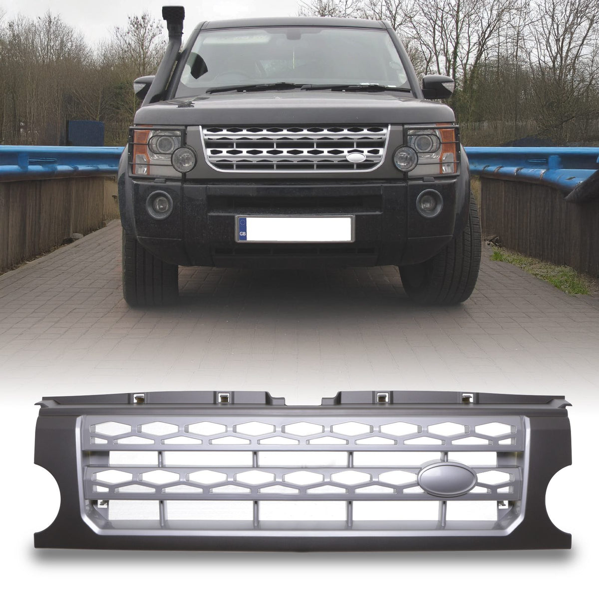 Grey & Silver Grille for Land Rover Discovery 3 04-09