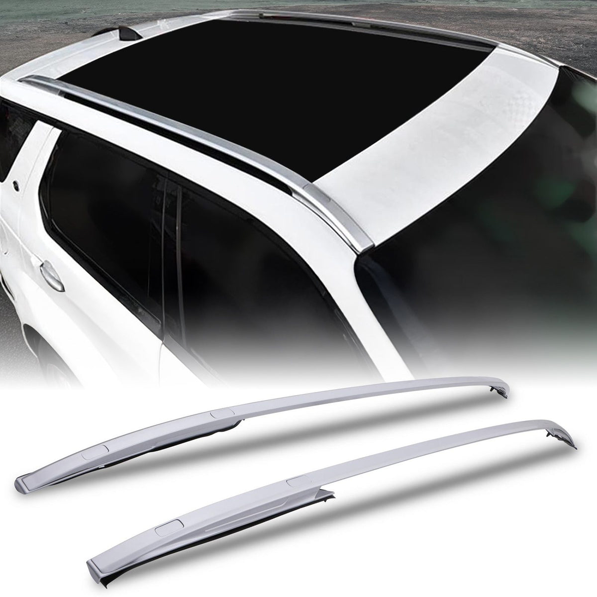 Silver Panoramic Roof Rails for Land Rover Discovery Sport 15+