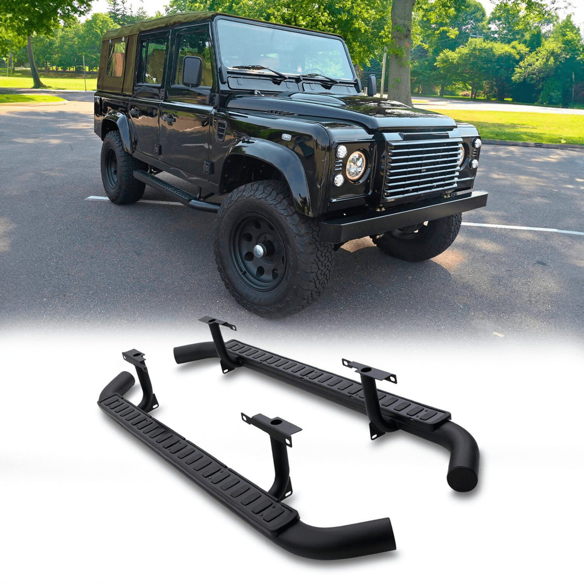OEM Fit Side Step Boards for Land Rover Defender 110 83-16