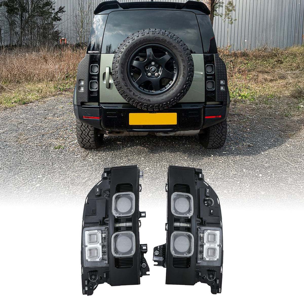 Rear Clear Tail Lamps for Land Rover Defender L663 2020+
