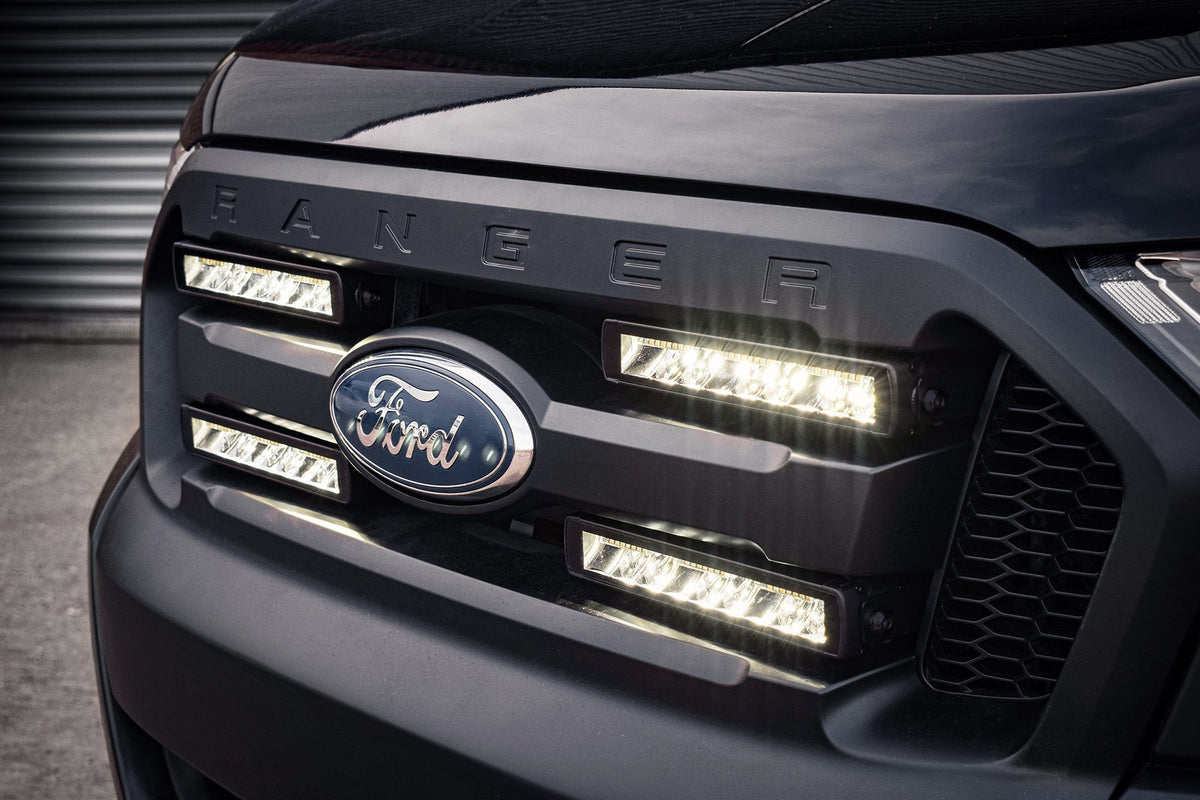 Stealth LED Ford Ranger T7 2015-2018 Quad 10" Luminous LED Integration Grille Kit - 15,120 Lumens