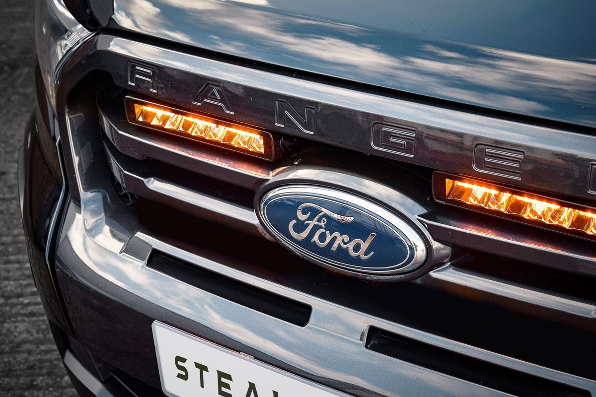 Stealth LED Ford Ranger T8 2018-2022 Twin 10" Flashing Luminous LED Integration Grille Kit - 7,560 Lumens